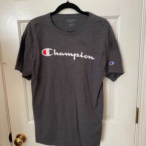 Champion Men's Black Logo Tee Shirt_SZ Med